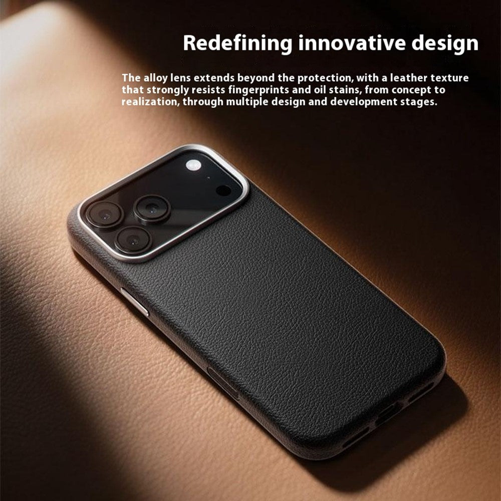 X-LEVEL For iPhone 17 Pro Max Case Compatible with MagSafe PU Leather Hard PC Phone Cover - White
