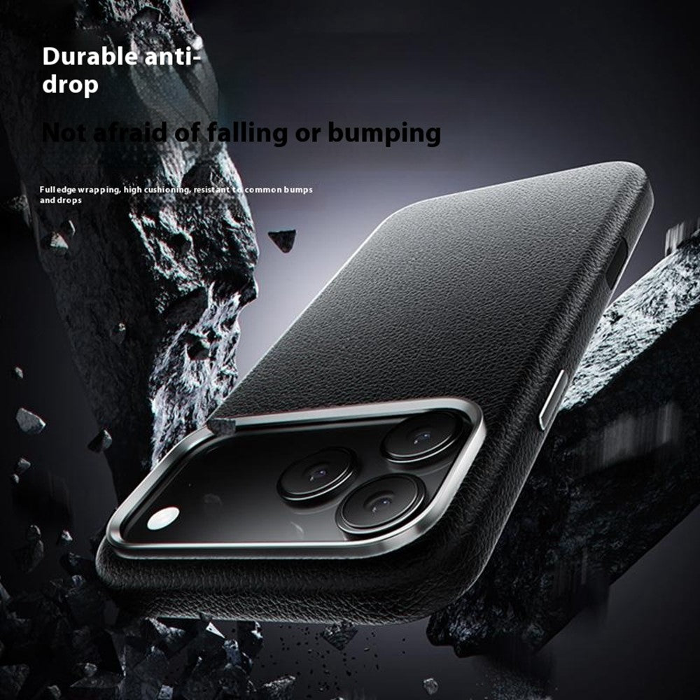 X-LEVEL For iPhone 17 Pro Max Case Compatible with MagSafe PU Leather Hard PC Phone Cover - White