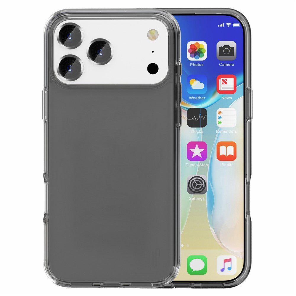 AMORUS For iPhone 17 Pro Max Case Soft TPU Hard PC Back Shockproof Phone Cover - Clear Black