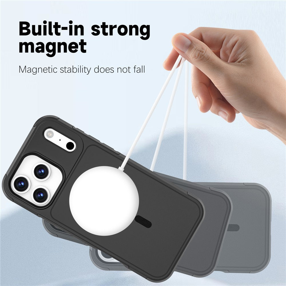 For iPhone 17 Pro Max Case Compatible with MagSafe PC + TPU Anti-drop Phone Cover