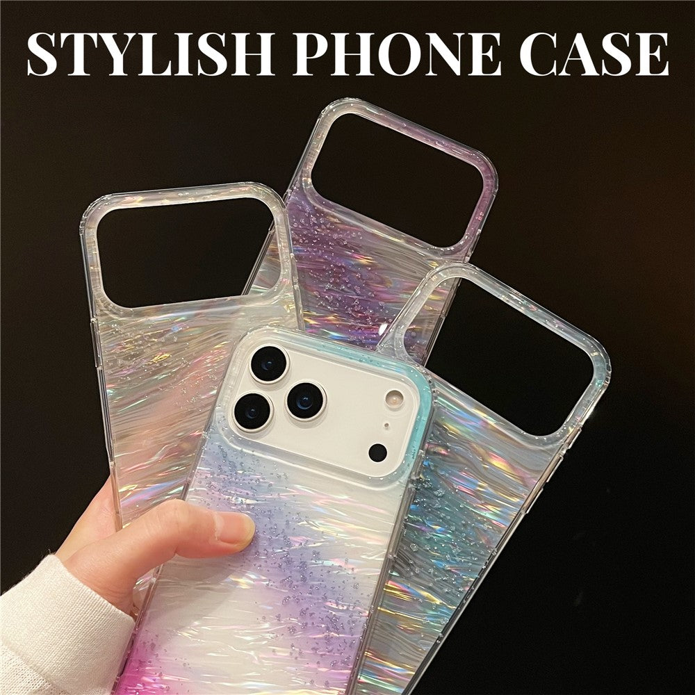 For iPhone 17 Pro Max Phone Case Starry Sky Design Protective Cover Flowing Cloud Pattern - Blue