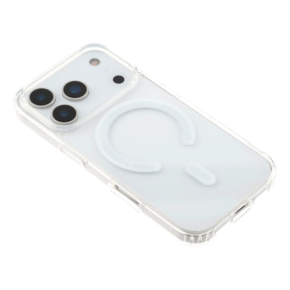 For iPhone 17 Pro Max Magnetic Case Acrylic + TPU Clear Phone Cover