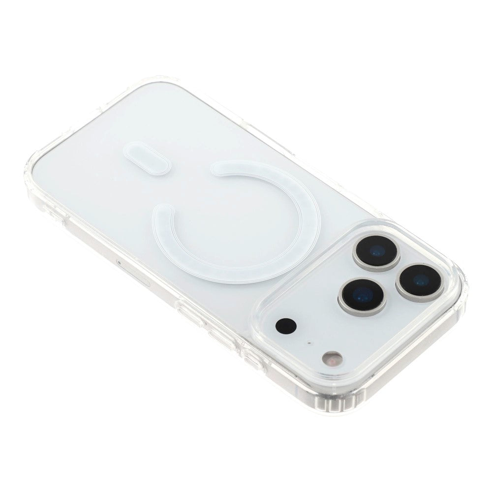 For iPhone 17 Pro Max Magnetic Case Acrylic + TPU Clear Phone Cover