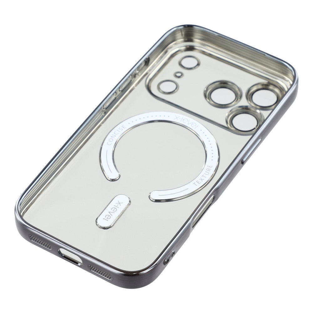 X-LEVEL For iPhone 17 Pro Max Case Compatible with MagSafe Full Camera Protection TPU Phone Cover - Grey