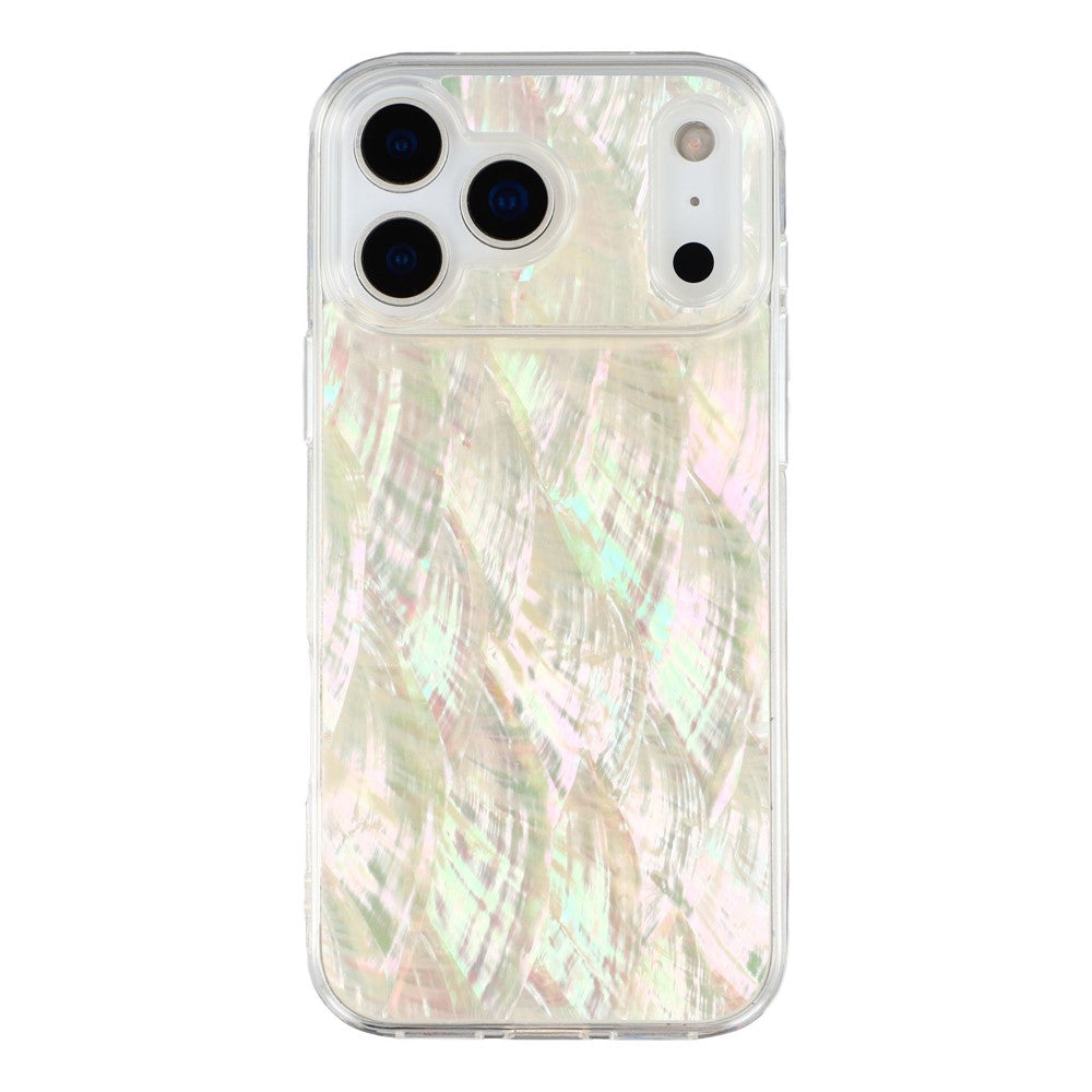 JAUCASE For iPhone 17 Pro Max Magnetic Case Natural Seashell Design TPU Phone Back Cover - Seashell Color
