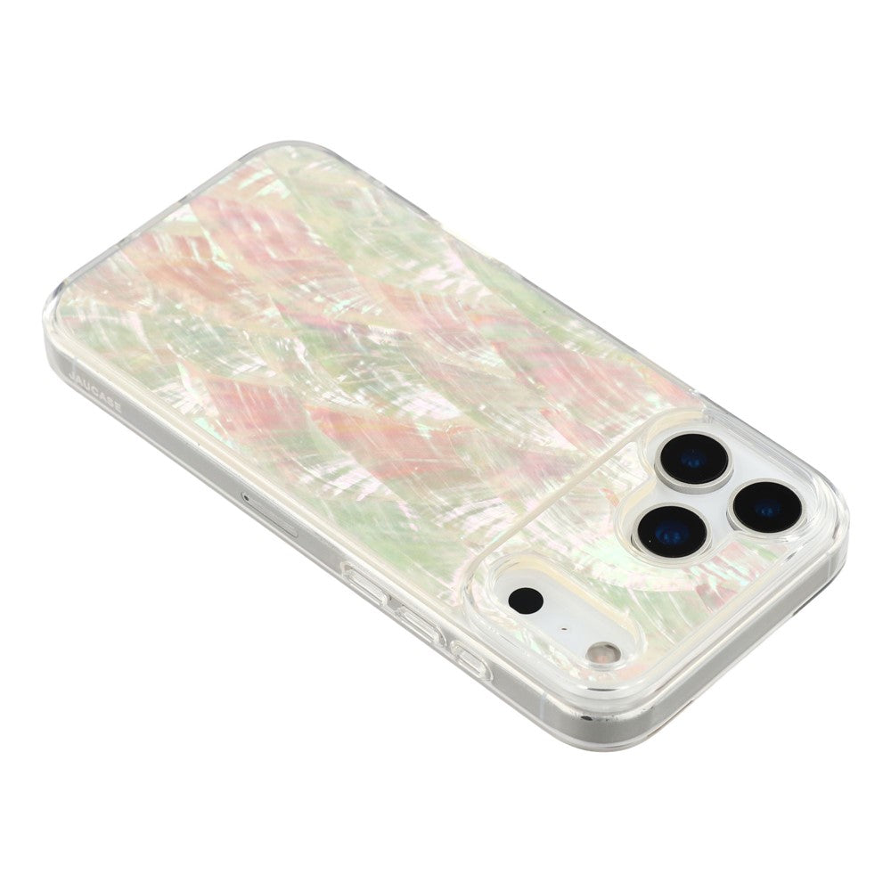 JAUCASE For iPhone 17 Pro Max Magnetic Case Natural Seashell Design TPU Phone Back Cover - Seashell Color