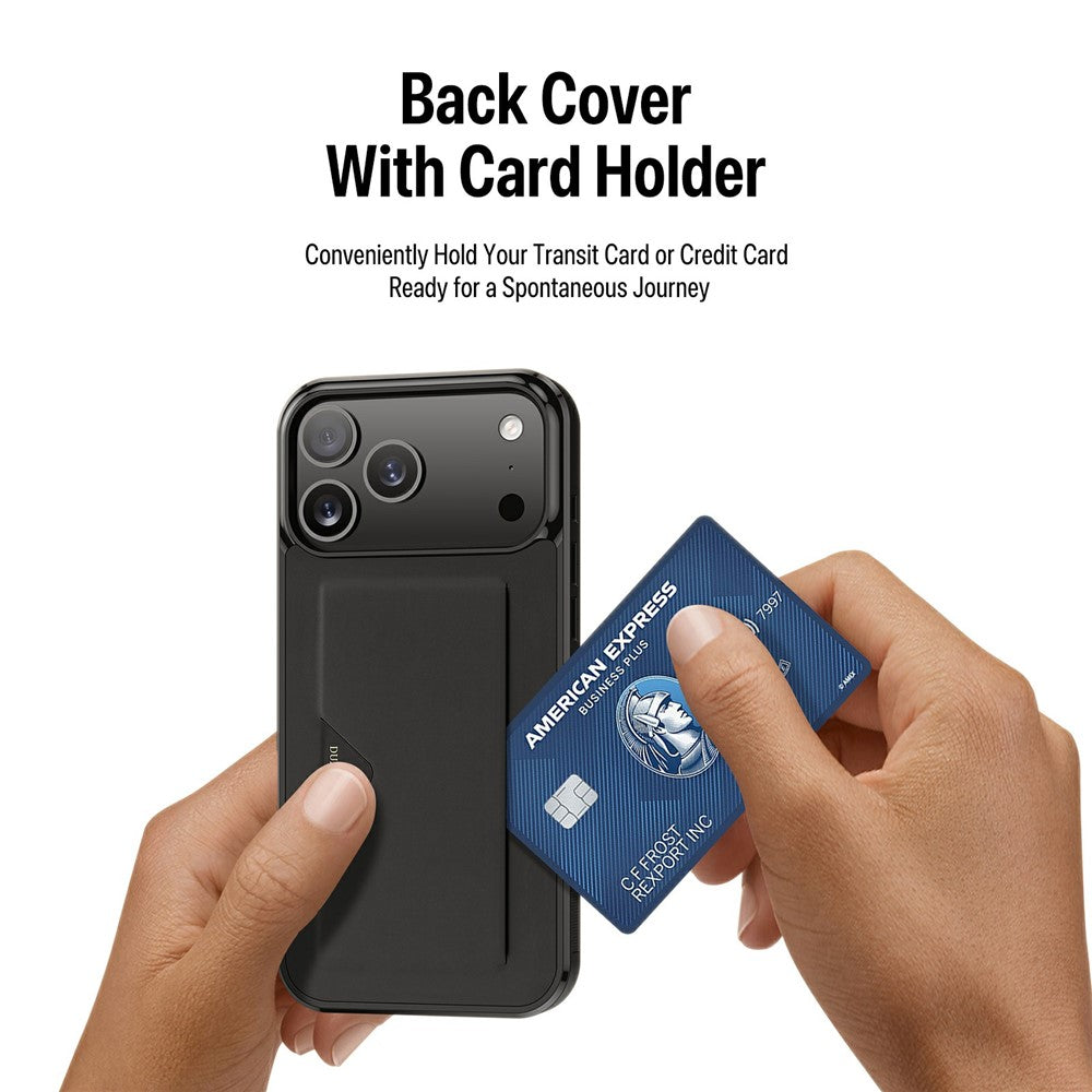 DUX DUCIS Pocard Series For iPhone 17 Pro Max Case Card Holder Leather + PC + TPU Phone Cover