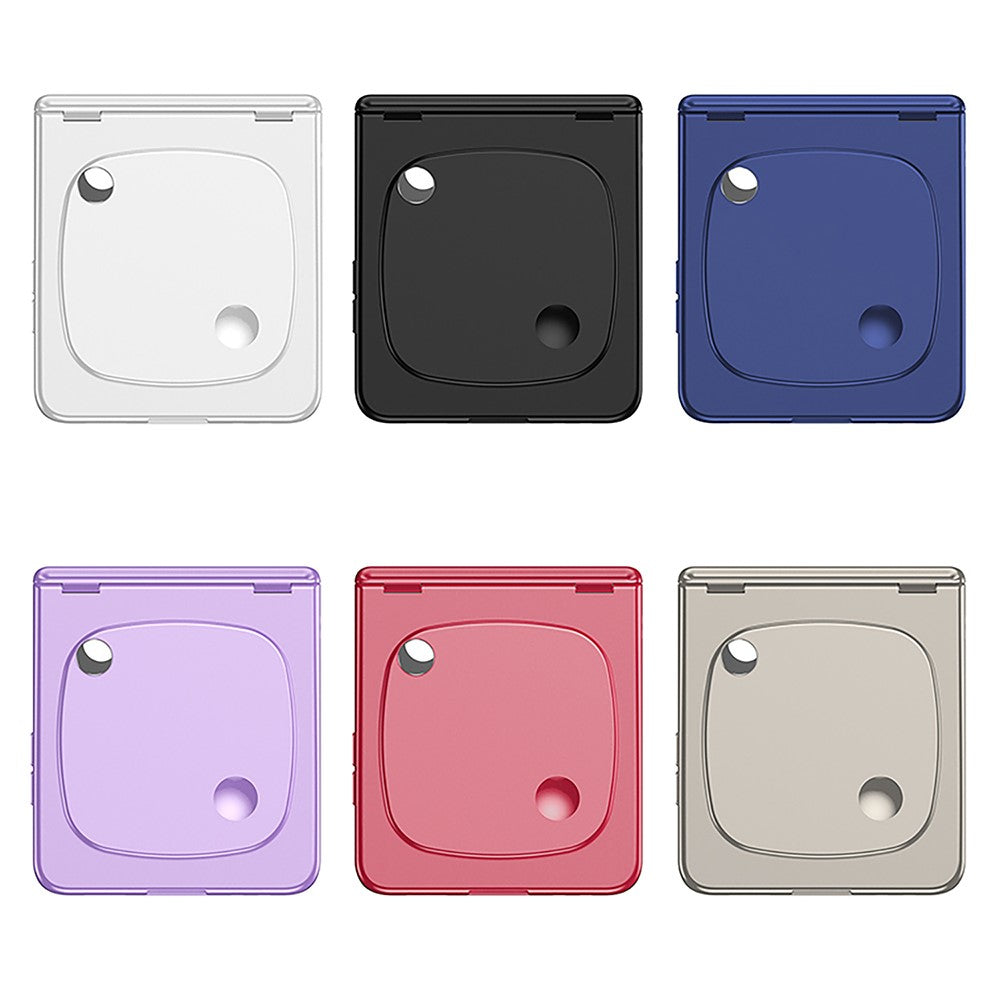 GKK For Samsung Galaxy Z Flip7 5G Case with Mirror Magnetic Folding Hinge PC Tempered Glass Phone Cove - Coral