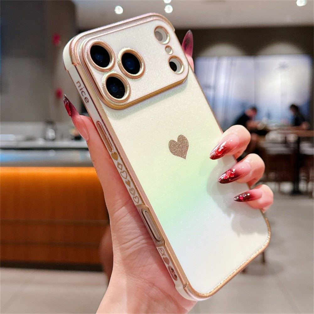 For iPhone 17 Pro Max Magnetic Case TPU Dazzling Color Electroplated Phone Back Cover - White
