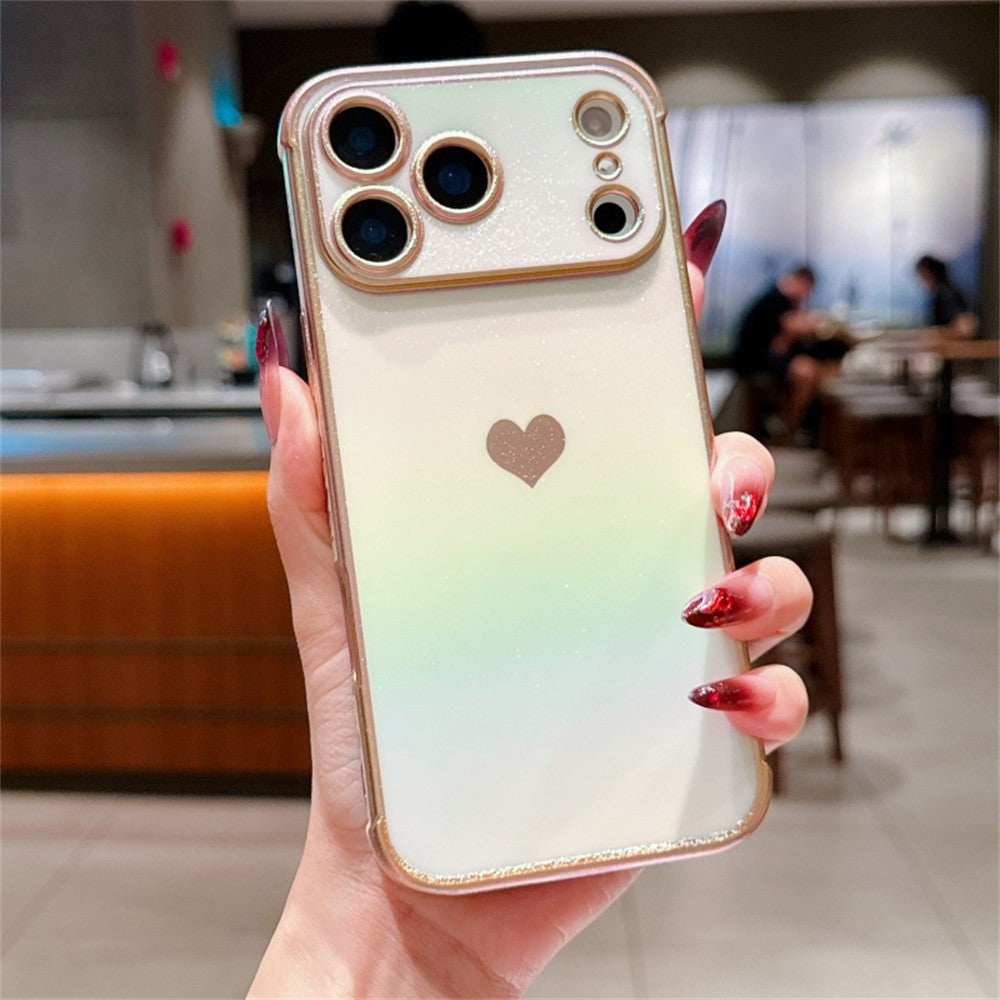 For iPhone 17 Pro Max Magnetic Case TPU Dazzling Color Electroplated Phone Back Cover - White