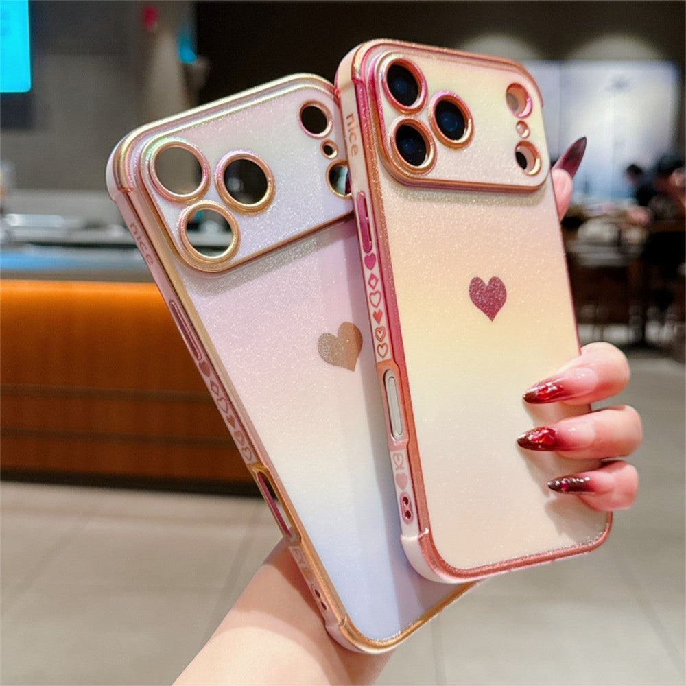 For iPhone 17 Pro Max Magnetic Case TPU Dazzling Color Electroplated Phone Back Cover - White