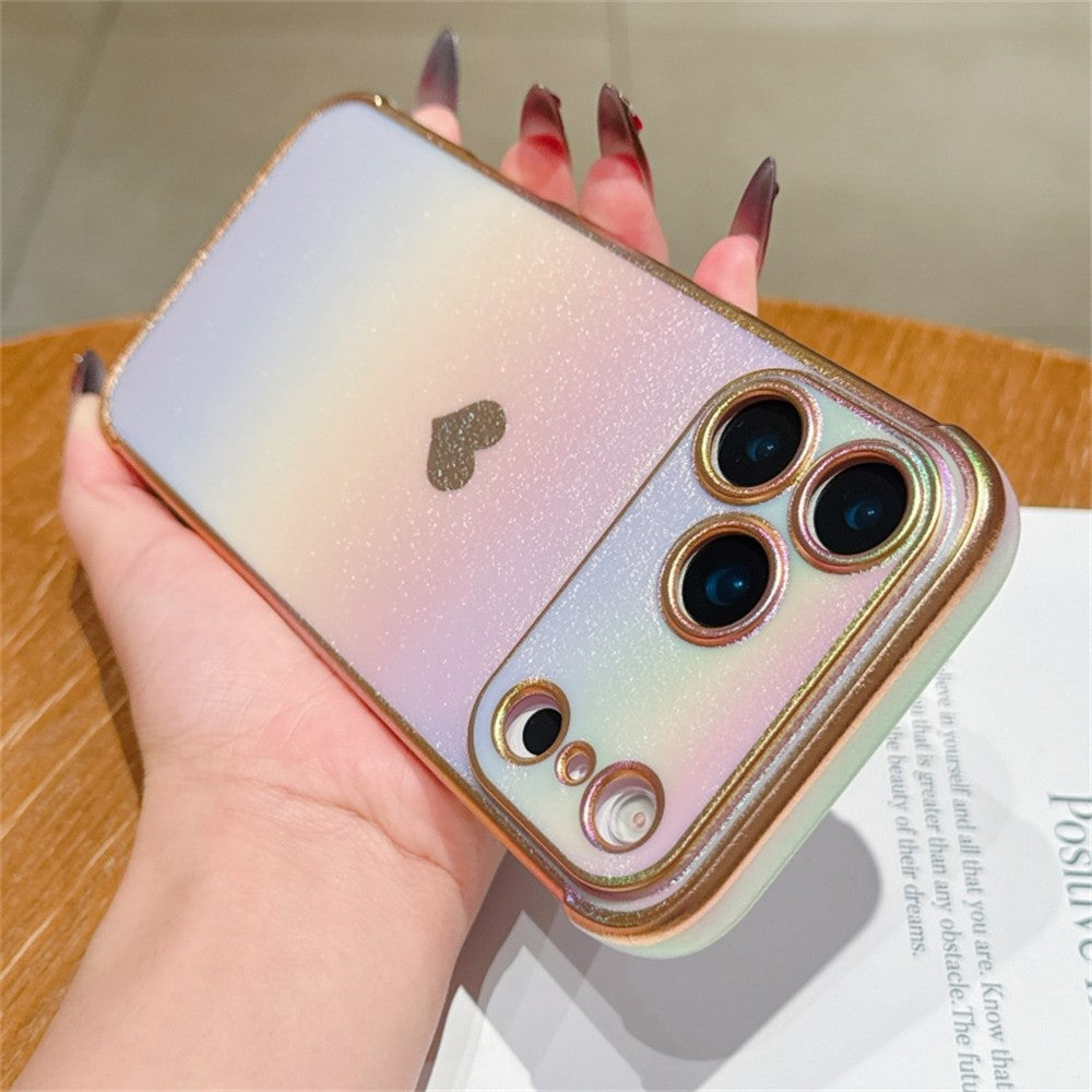 For iPhone 17 Pro Max Magnetic Case TPU Dazzling Color Electroplated Phone Back Cover - Purple