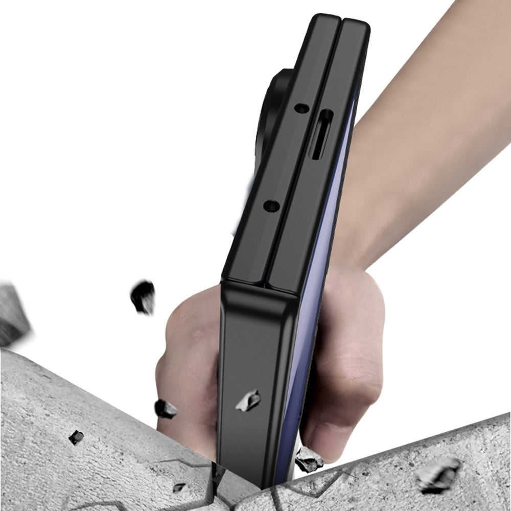 GKK For Samsung Galaxy Z Fold7 5G Case with Clear Screen Film Magnetic Hinge Protection Phone Cover - Black