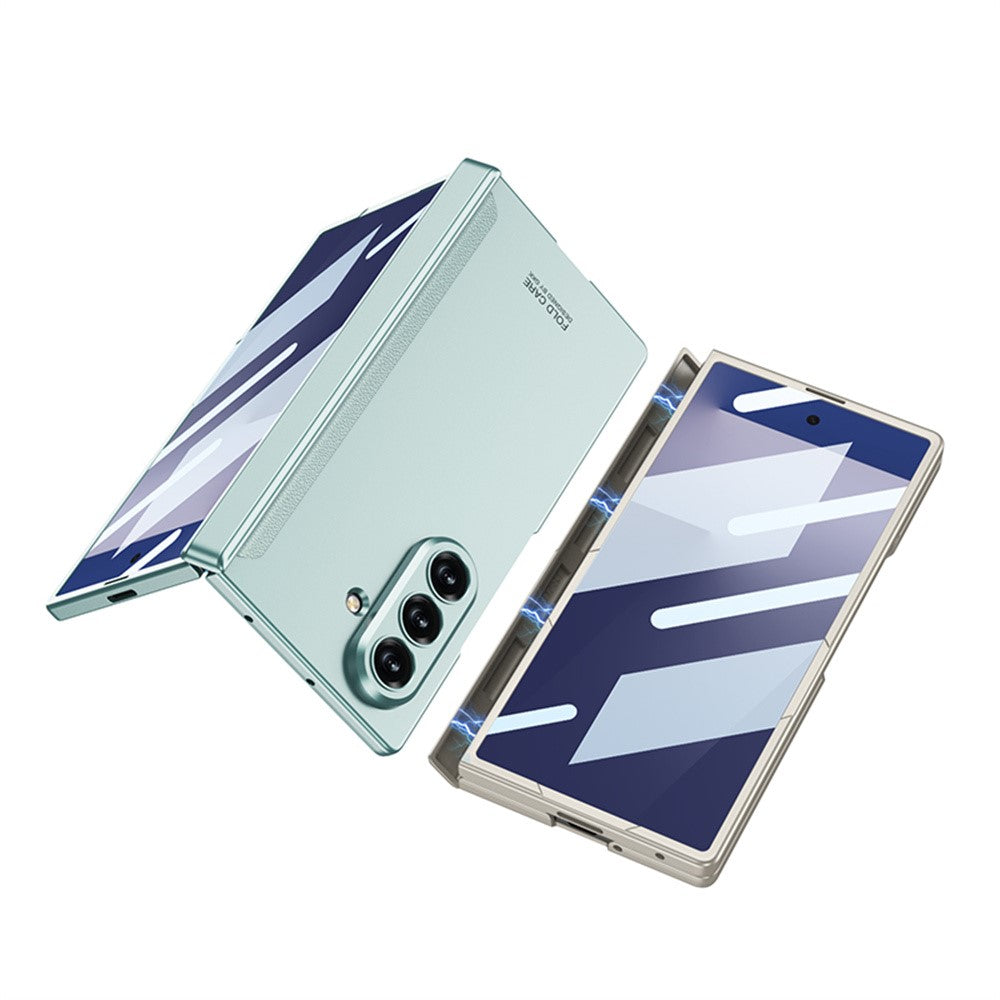 GKK For Samsung Galaxy Z Fold7 5G Case with Clear Screen Film Magnetic Hinge Protection Phone Cover - Mint Green