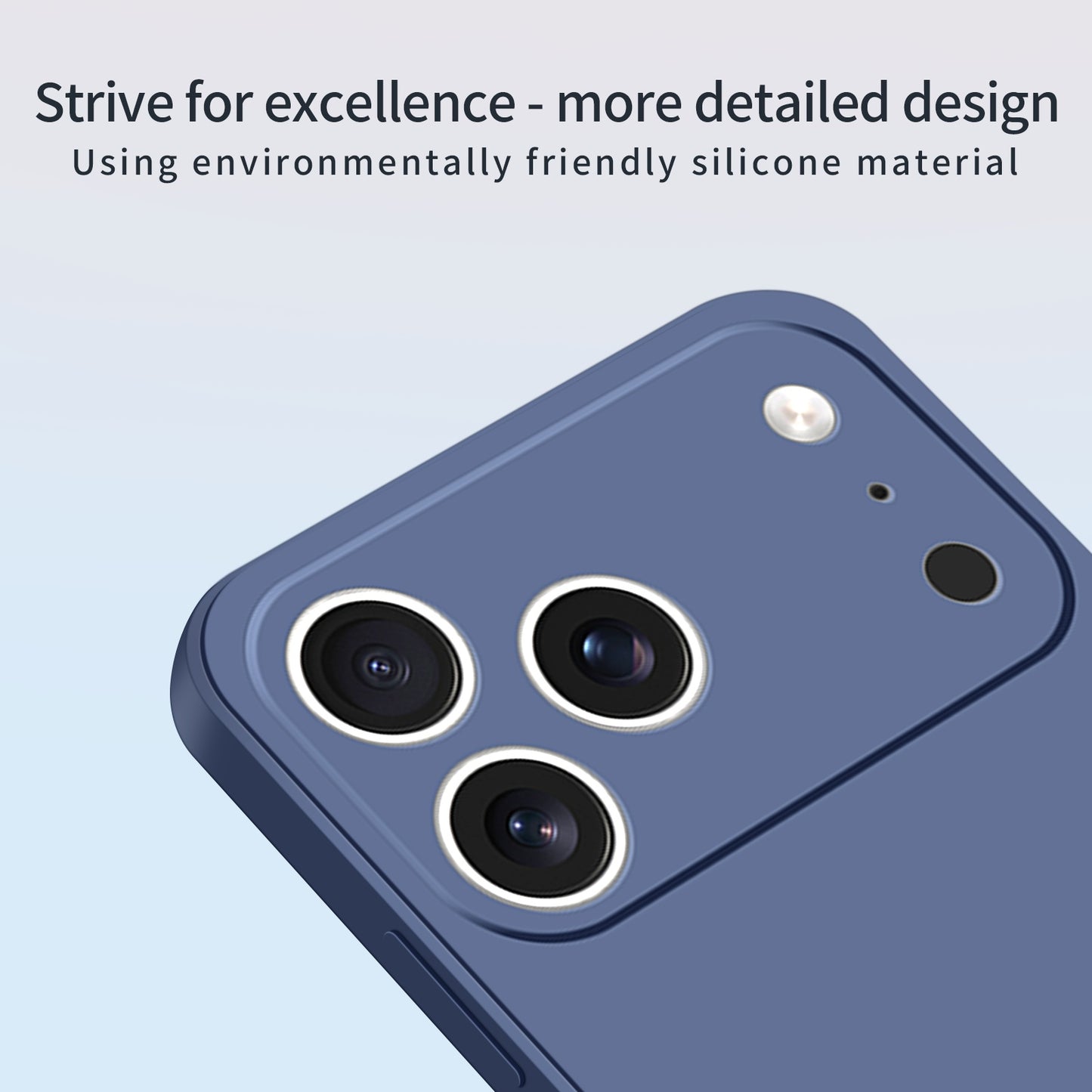 For iPhone 17 Pro Max Case MOFI Skin Touch Soft TPU Protective Phone Cover - Blue