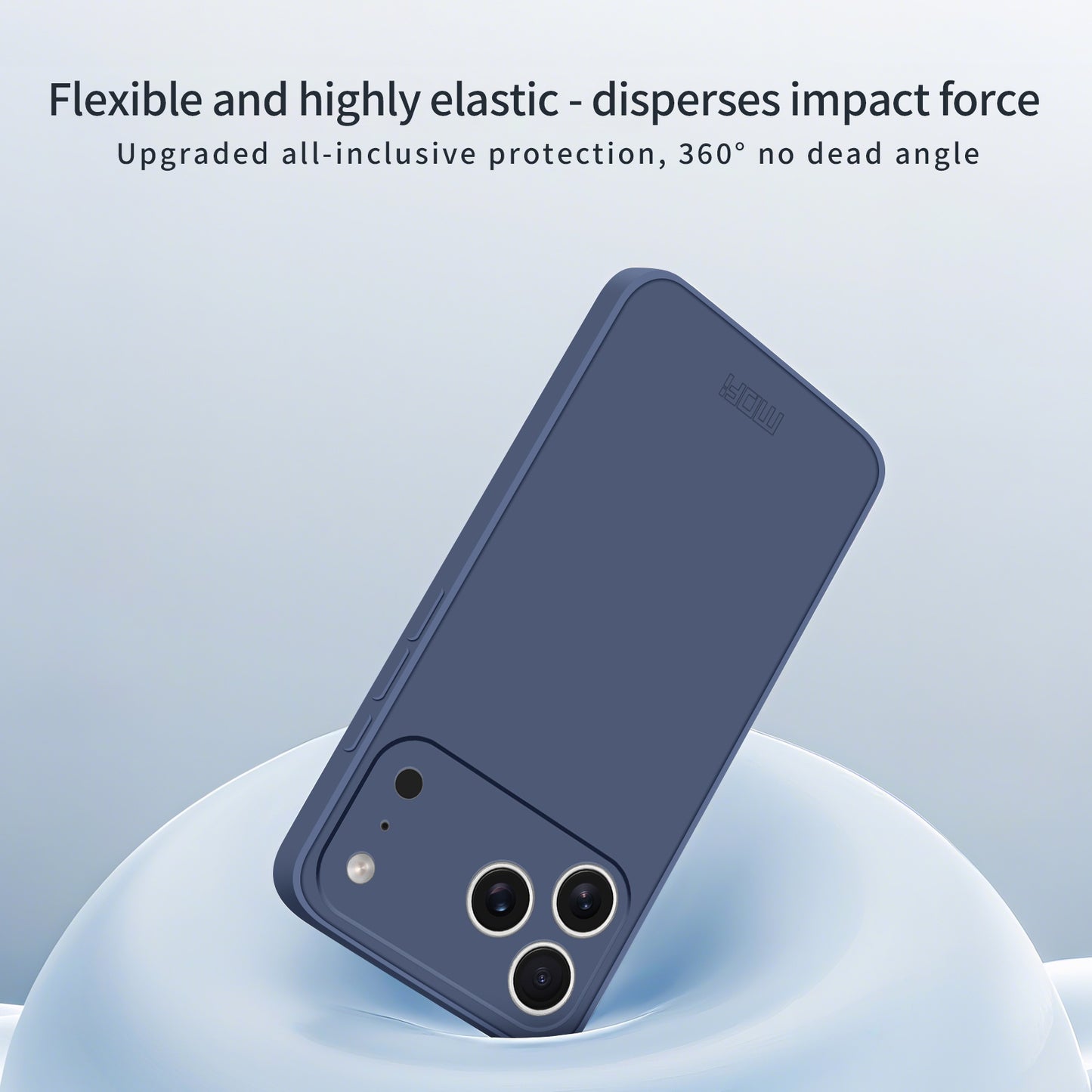 For iPhone 17 Pro Max Case MOFI Skin Touch Soft TPU Protective Phone Cover - Blue