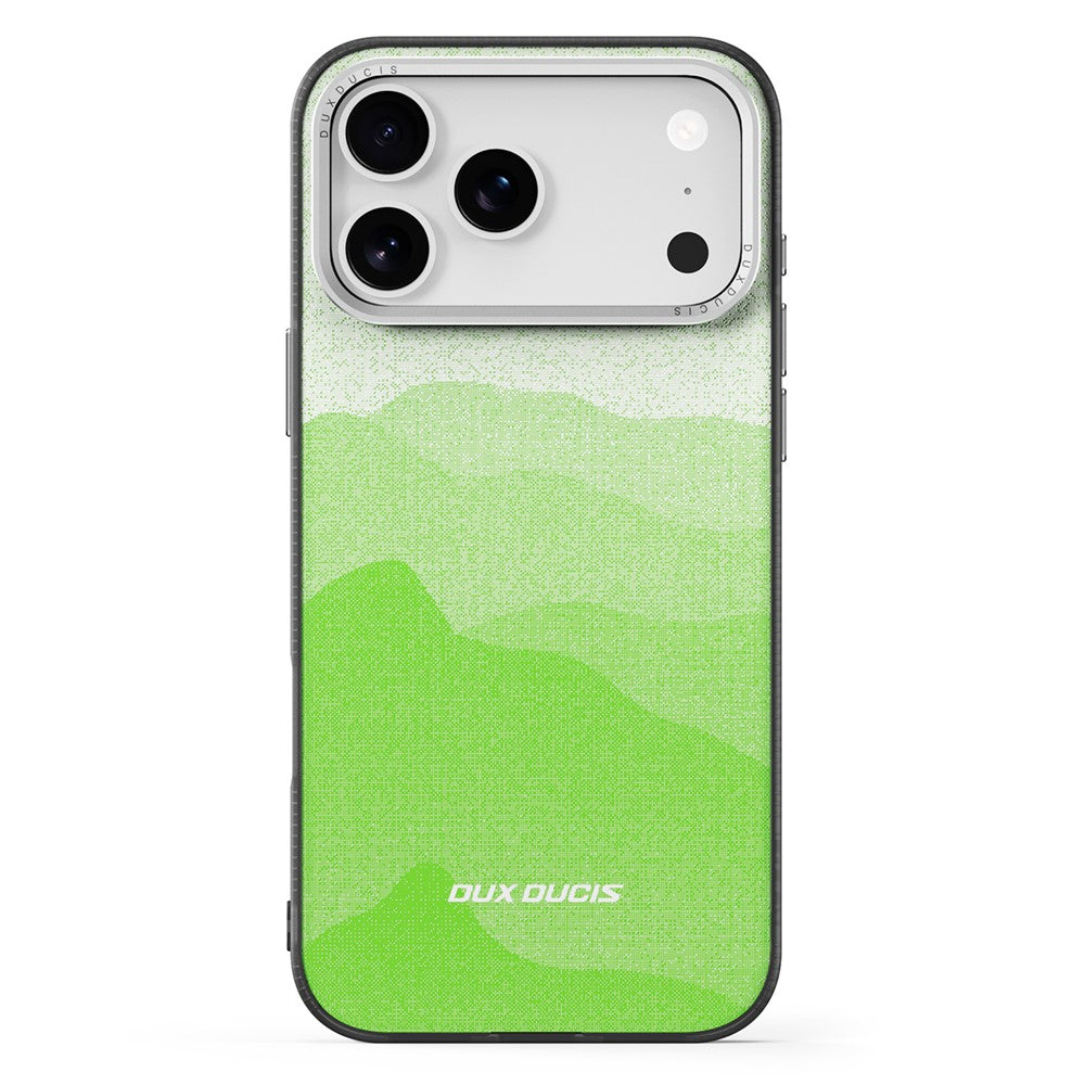 DUX DUCIS Moro Series For iPhone 17 Pro Max Case Compatible with MagSafe UV Pattern Leather + PC + TPU Phone Cover - Green