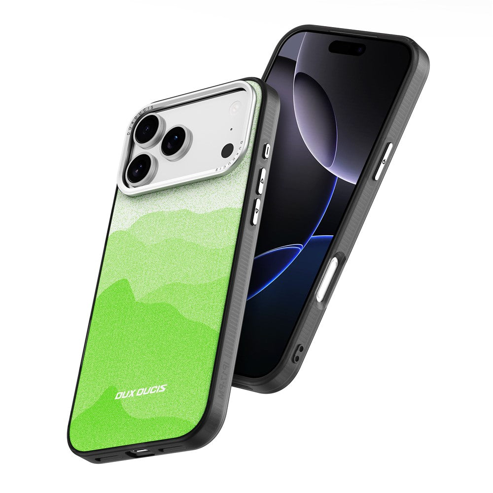 DUX DUCIS Moro Series For iPhone 17 Pro Max Case Compatible with MagSafe UV Pattern Leather + PC + TPU Phone Cover - Green