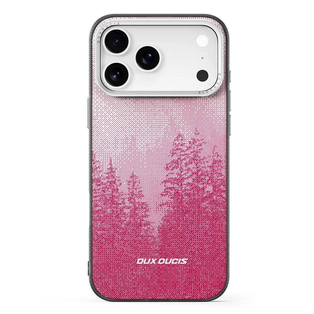 DUX DUCIS Moro Series For iPhone 17 Pro Max Case Compatible with MagSafe UV Pattern Leather + PC + TPU Phone Cover - Red