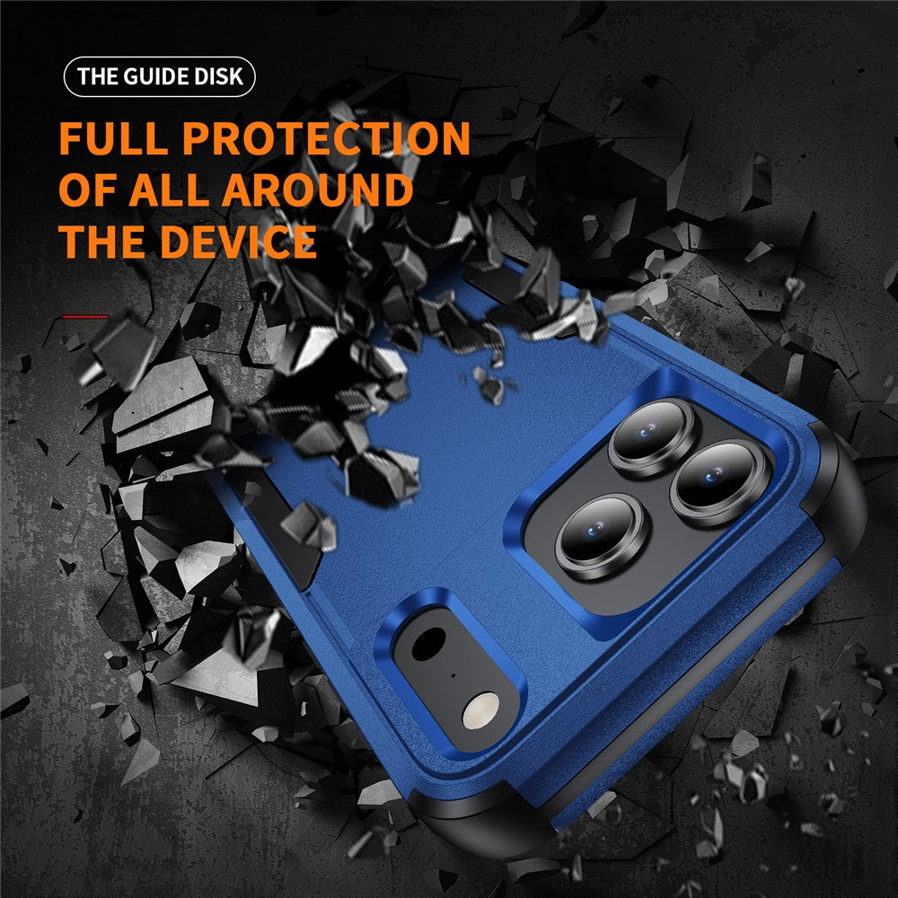 For iPhone 17 Pro Max Case 3 in 1 Shockproof TPU PC Phone Cover - Sapphire+Black