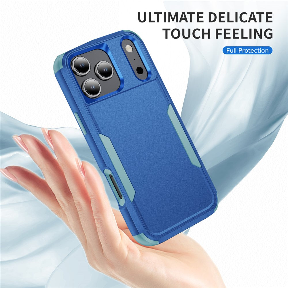 For iPhone 17 Pro Max Case 3 in 1 Shockproof TPU PC Phone Cover - Sapphire+Grey Green