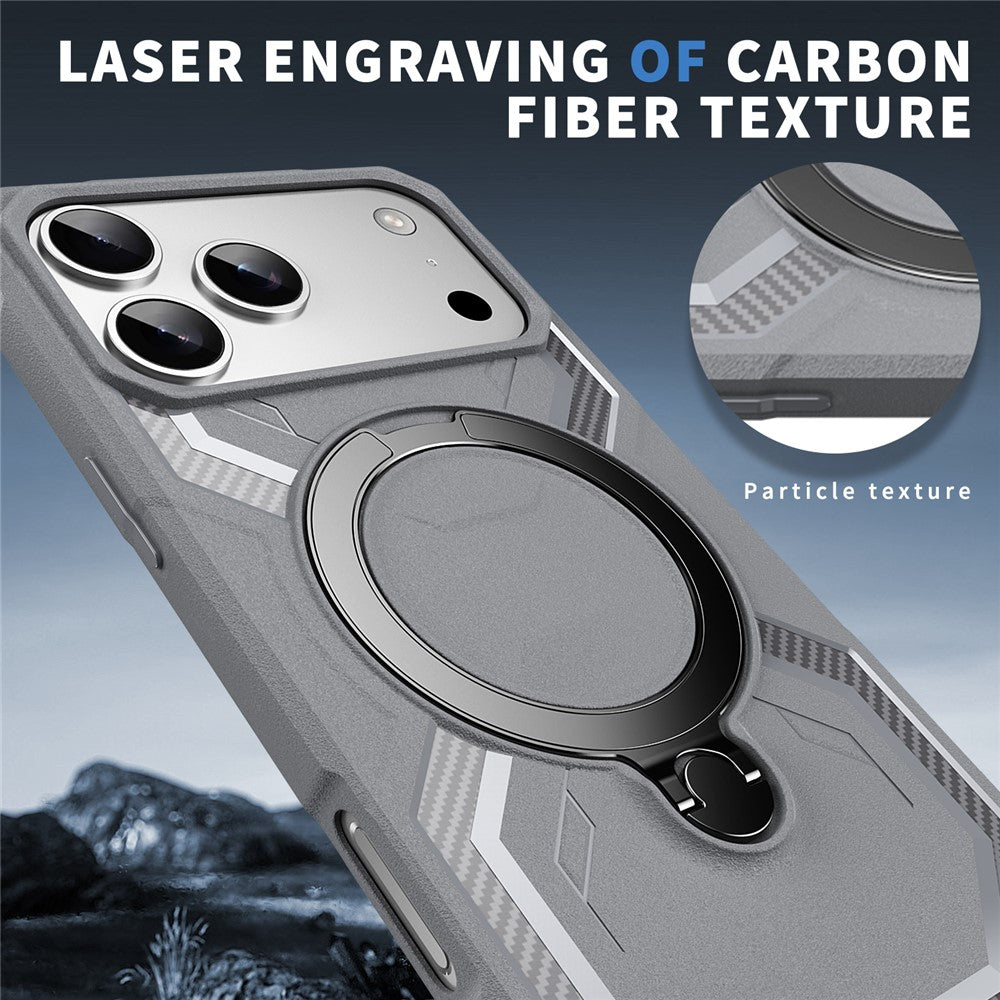 For iPhone 17 Pro Max Case Compatible with MagSafe Kickstand TPU + PC Phone Cover - Grey