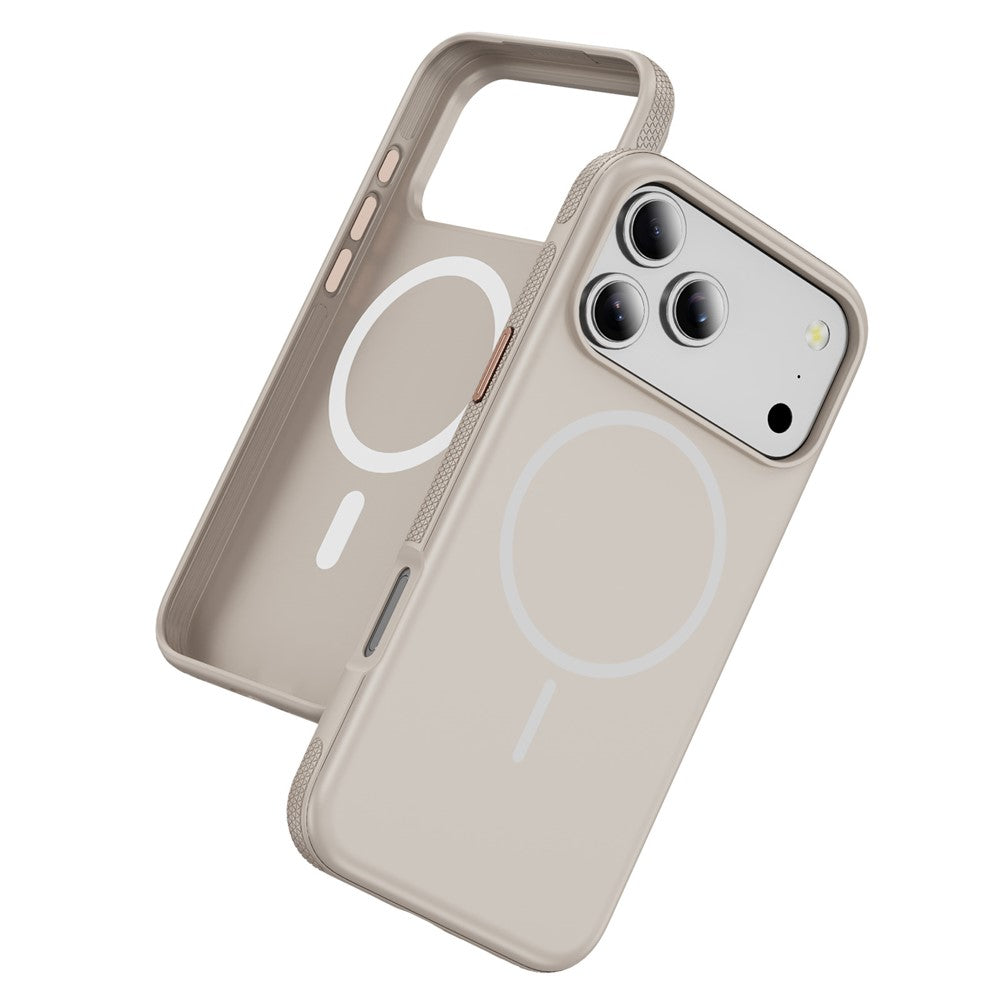 For iPhone 17 Pro Max Case Compatible with MagSafe 2.8mm PC + 2.2mm TPU Shockproof Hybrid Phone Cover - Grey