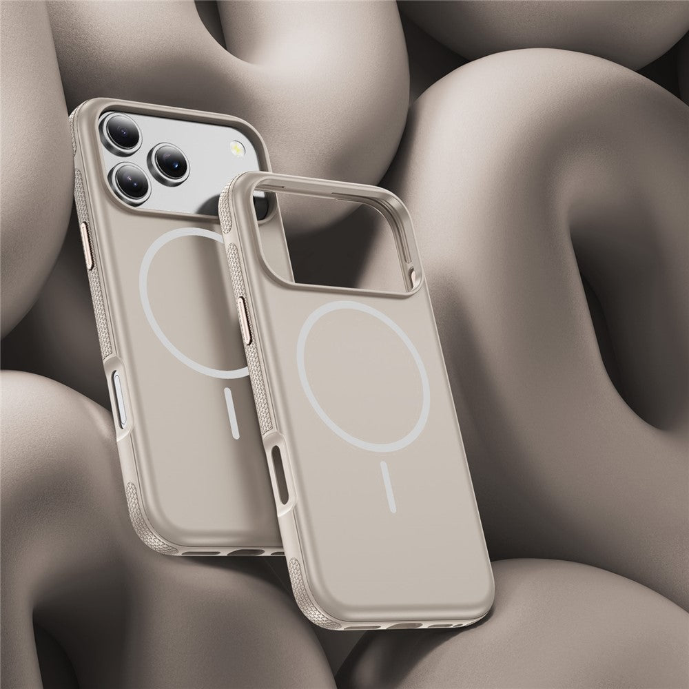 For iPhone 17 Pro Max Case Compatible with MagSafe 2.8mm PC + 2.2mm TPU Shockproof Hybrid Phone Cover - Grey
