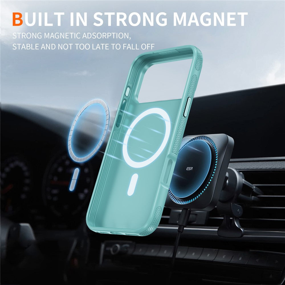 For iPhone 17 Pro Max Case Compatible with MagSafe 2.8mm PC + 2.2mm TPU Shockproof Hybrid Phone Cover - Sky Blue