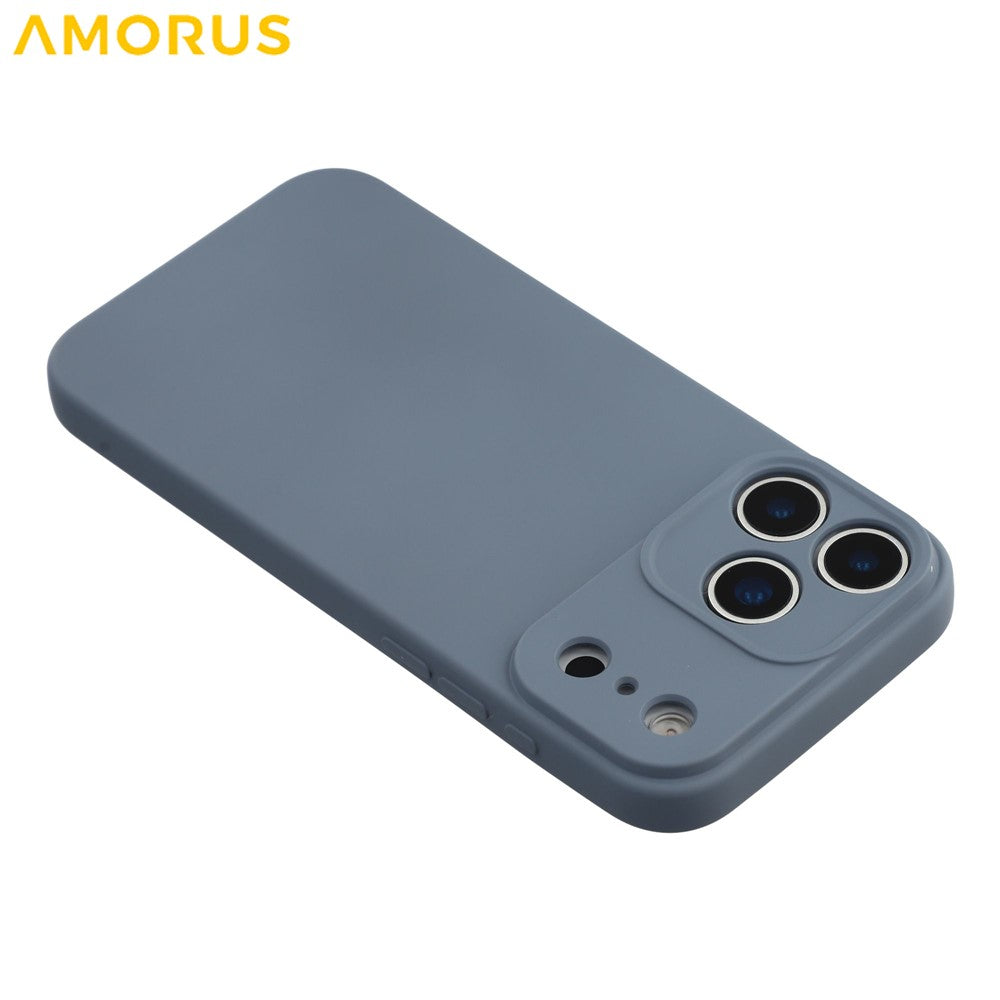 AMORUS For iPhone 17 Pro Max Case Precise Cutouts TPU Fiber Lining Shockproof Phone Cover - Lavender Grey