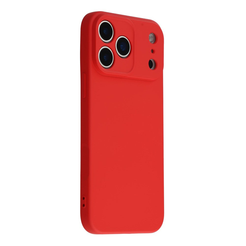 AMORUS For iPhone 17 Pro Max Case Precise Cutouts TPU Fiber Lining Shockproof Phone Cover - Red