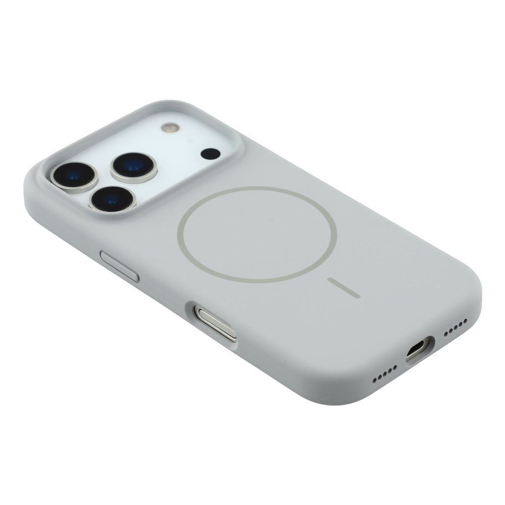 X-LEVEL For iPhone 17 Pro Max Case Compatible with MagSafe Liquid Silicone Phone Back Cover Skin Touch - Grey