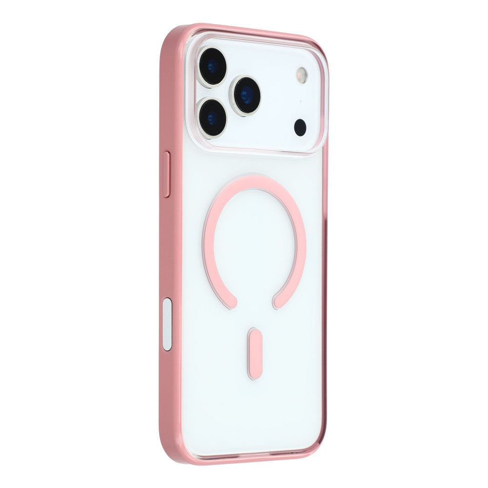 MUTURAL For iPhone 17 Pro Max Case Compatible with MagSafe Translucent PC + TPU Phone Cover - Pink
