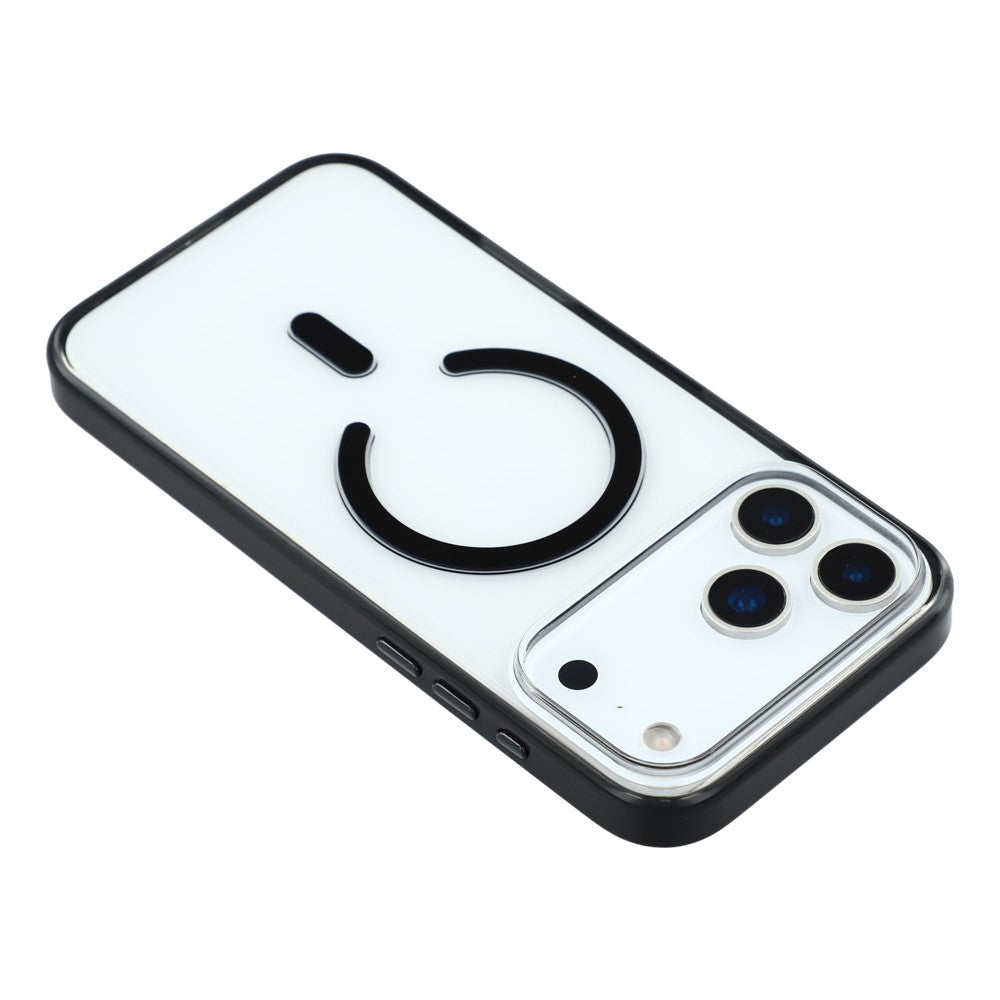 MUTURAL For iPhone 17 Pro Max Case Compatible with MagSafe Translucent PC + TPU Phone Cover - Black