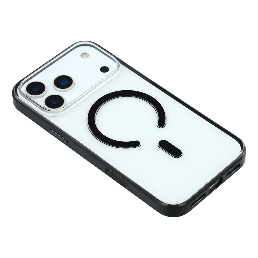 MUTURAL For iPhone 17 Pro Max Case Compatible with MagSafe Translucent PC + TPU Phone Cover - Black