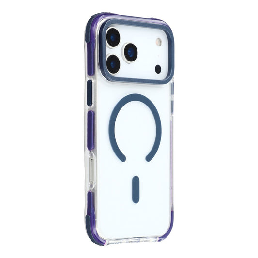 MUTURAL For iPhone 17 Pro Max Case Compatible with MagSafe Reinforced Corners PC + TPU Clear Phone Cover - Dark Blue