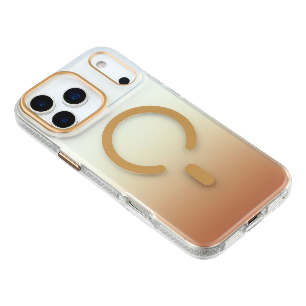 MUTURAL For iPhone 17 Pro Max Case Compatible with MagSafe PC + TPU Gradient Phone Cover - Gold