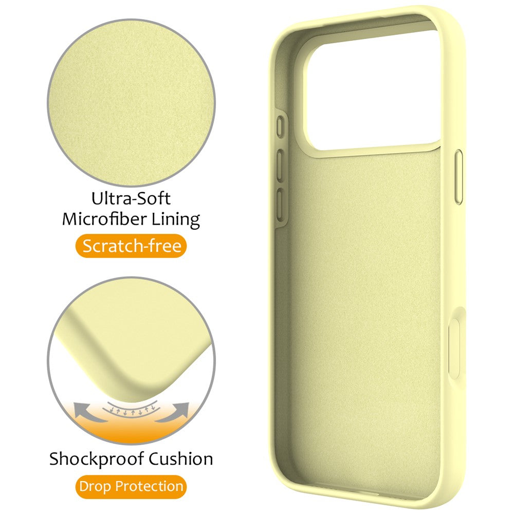 For iPhone 17 Pro Max Case Compatible with MagSafe Kickstand PC + Silicone Phone Cover - Yellow