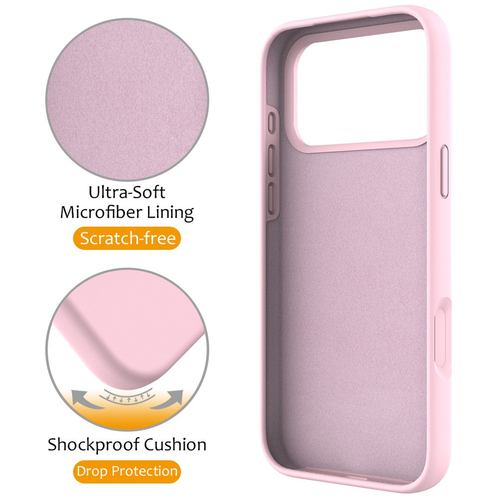 For iPhone 17 Pro Max Case Compatible with MagSafe Kickstand PC + Silicone Phone Cover - Grey Pink