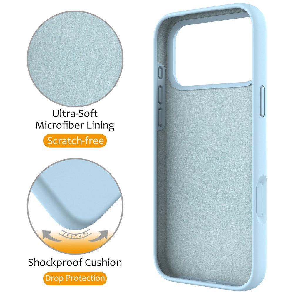 For iPhone 17 Pro Max Case Compatible with MagSafe Kickstand PC + Silicone Phone Cover - Sky Blue