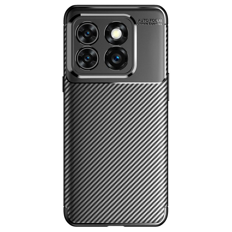 For OnePlus Ace Pro 5G / 10T 5G Carbon Fiber Texture Phone Case Anti-drop Protective TPU Back Cover - Black