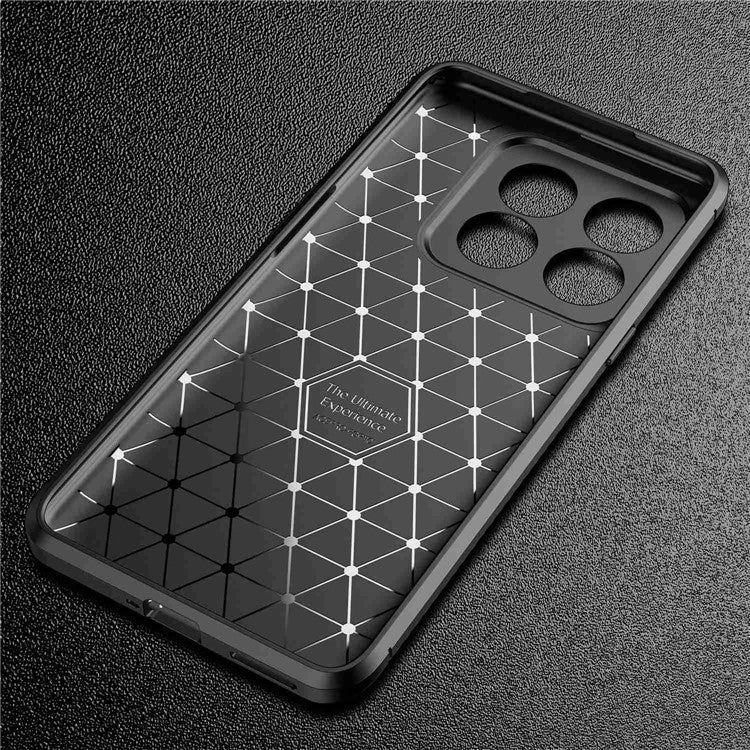 For OnePlus Ace Pro 5G / 10T 5G Carbon Fiber Texture Phone Case Anti-drop Protective TPU Back Cover - Black
