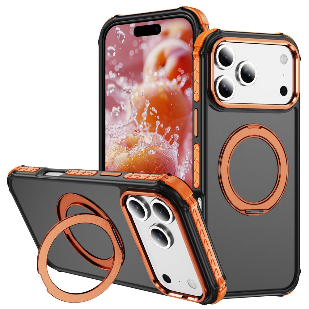 For iPhone 17 Pro Max Case Compatible with MagSafe Skin Touch Airbag Anti Drop TPU + PC Phone Cover - Orange