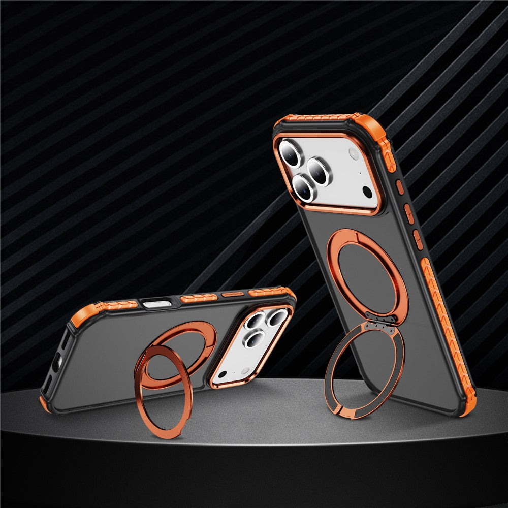 For iPhone 17 Pro Max Case Compatible with MagSafe Skin Touch Airbag Anti Drop TPU + PC Phone Cover - Orange