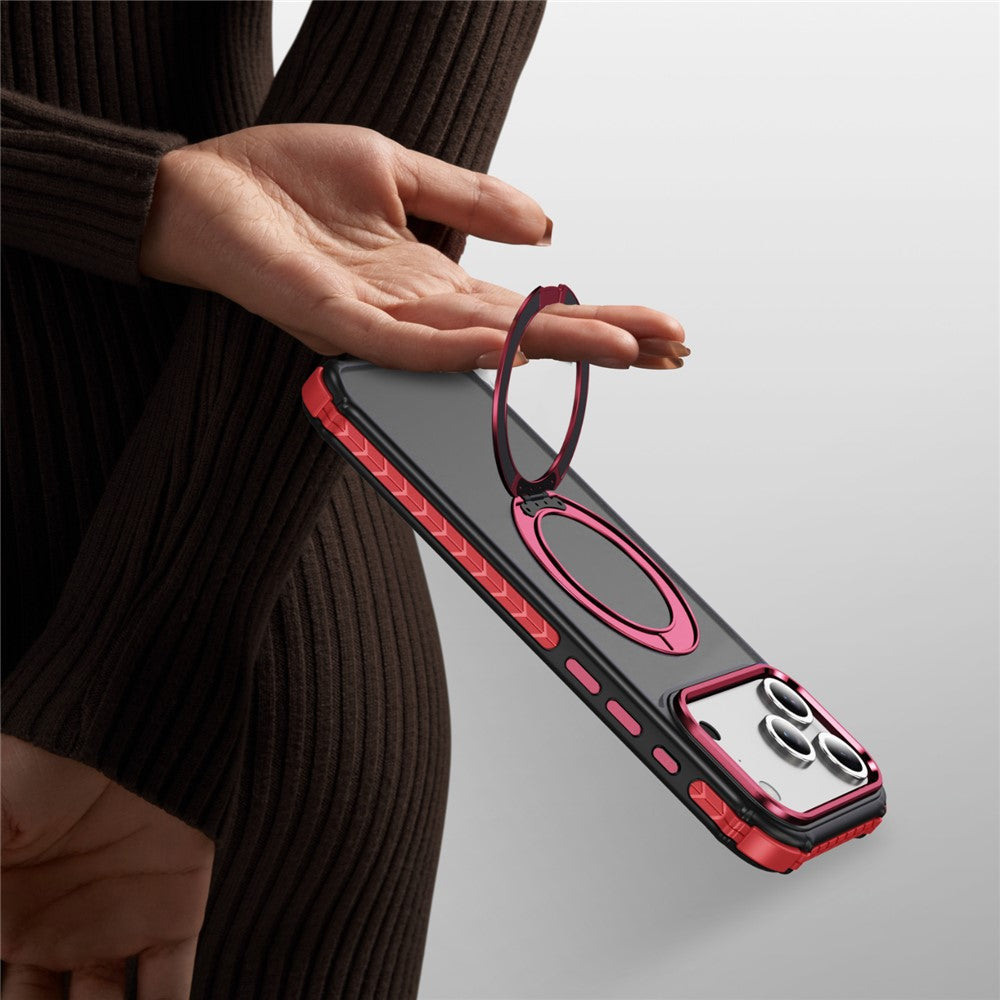 For iPhone 17 Pro Max Case Compatible with MagSafe Skin Touch Airbag Anti Drop TPU + PC Phone Cover - Red