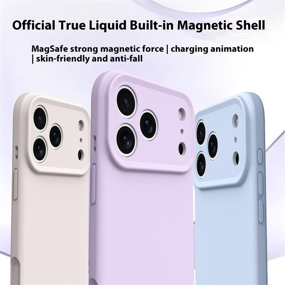 For iPhone 17 Pro Max Case Compatible with MagSafe Precise Cutouts Liquid Silicone Protective Back Cover - Light Purple
