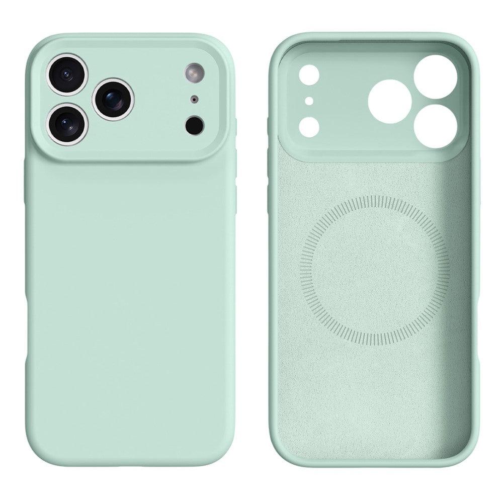 For iPhone 17 Pro Max Case Compatible with MagSafe Precise Cutouts Liquid Silicone Protective Back Cover - Light Green
