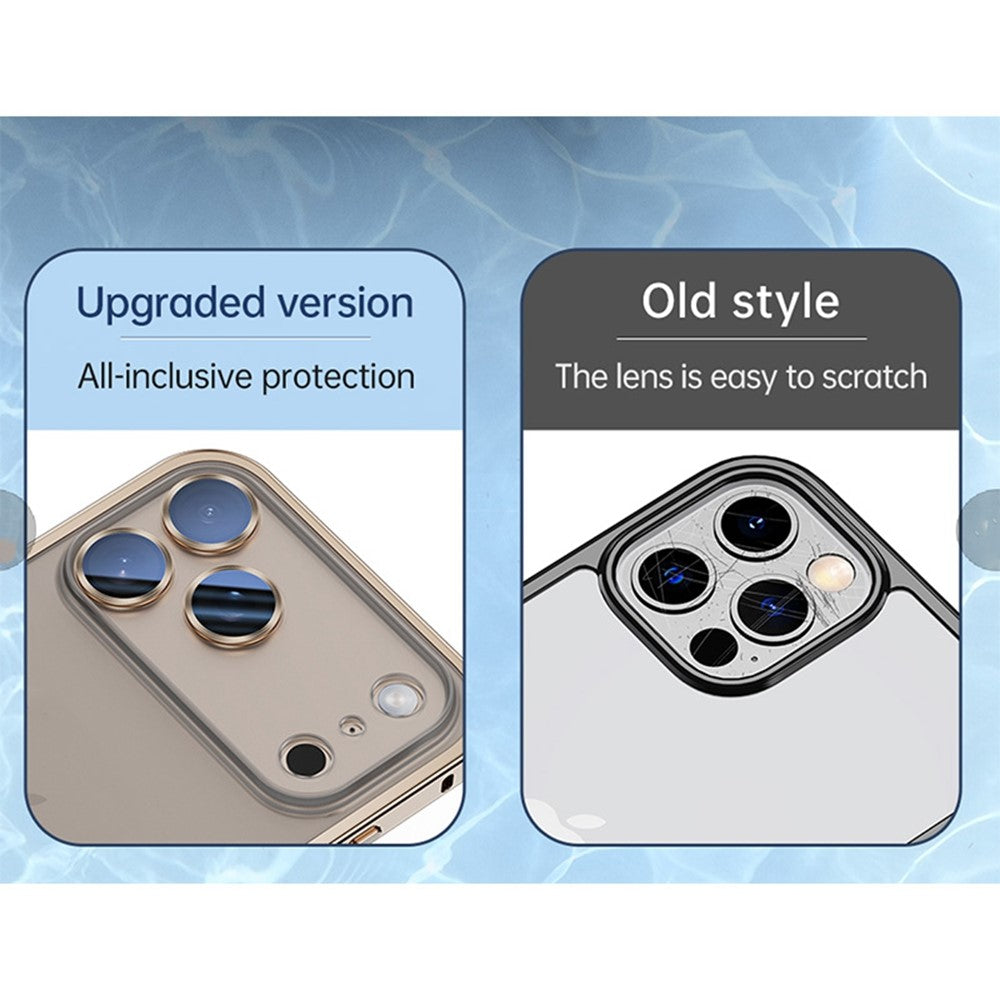 For iPhone 17 Pro Max Metal Clear Case Safety Lock Matte Anti-Fingerprint Back Cover - Silver