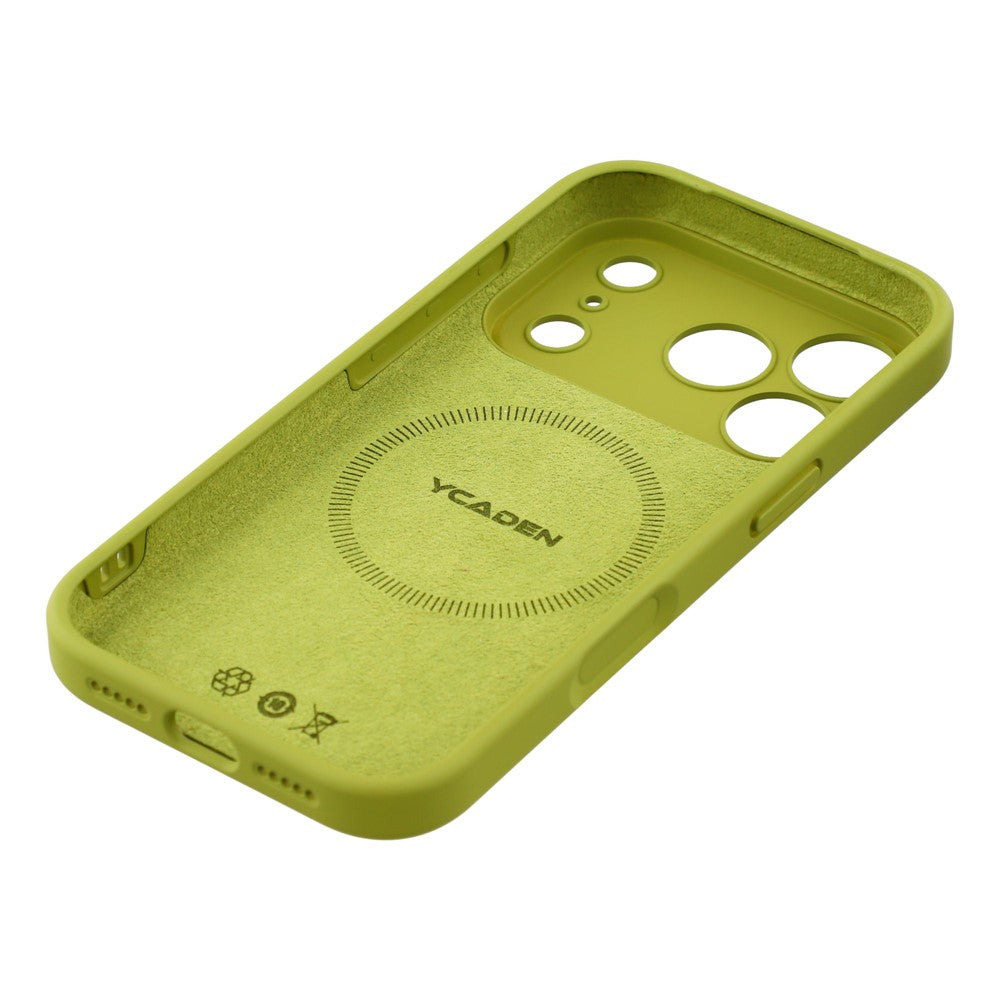 YCADEN For iPhone 17 Pro Max Case Compatible with MagSafe Precise Cutouts TPU Phone Back Cover - Bean Green
