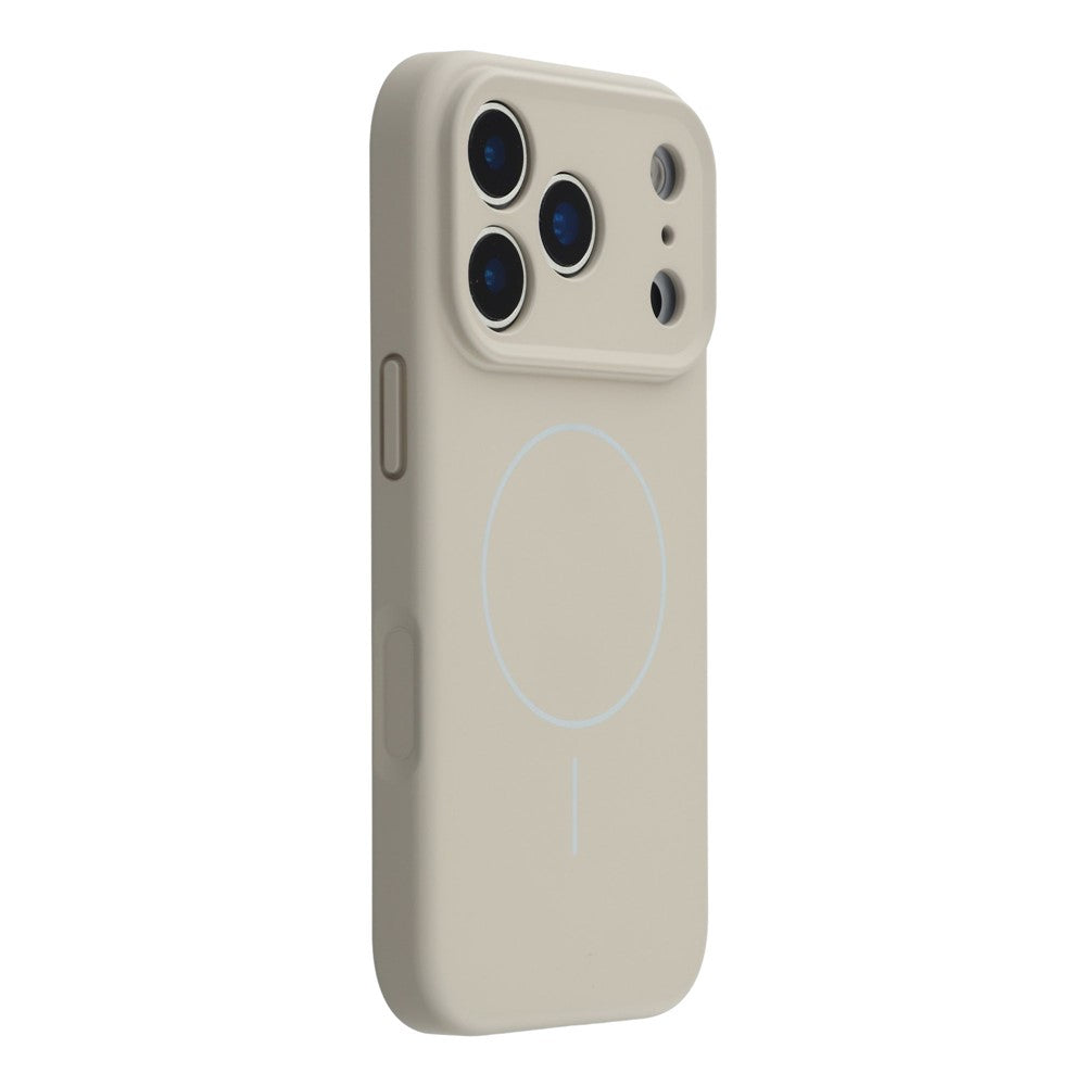 YCADEN For iPhone 17 Pro Max Case Compatible with MagSafe Precise Cutouts TPU Phone Back Cover - Pebble Grey